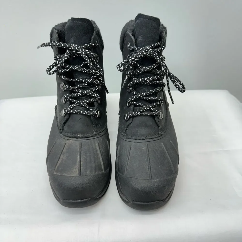 Wolverine EPX water resistant black leather winter work boots women's‎ 10.